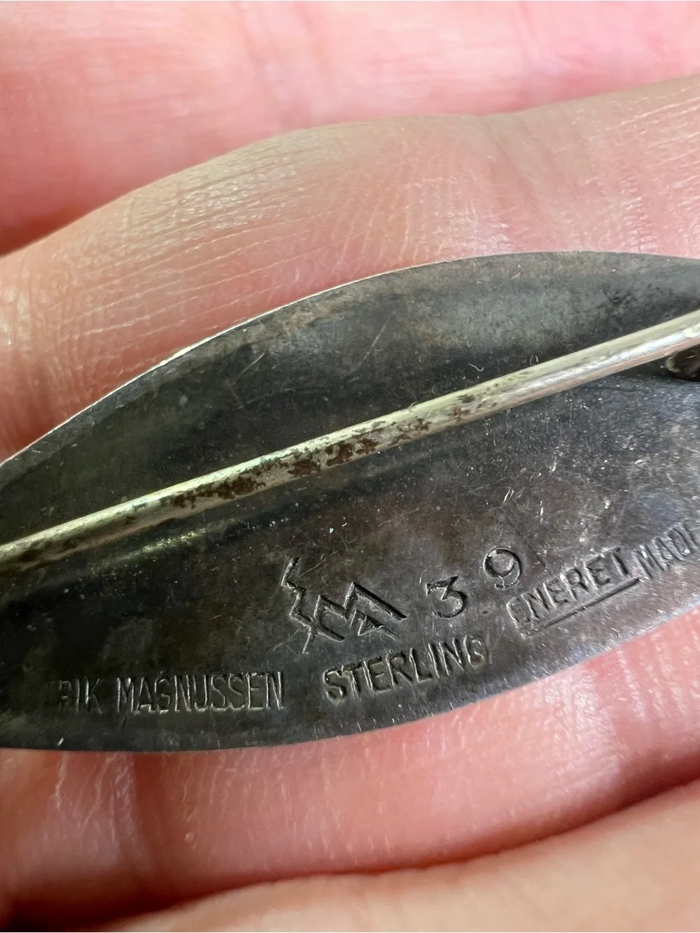 Vintage Sterling Erik Magnussen 1950s Enamel Fish Brooch